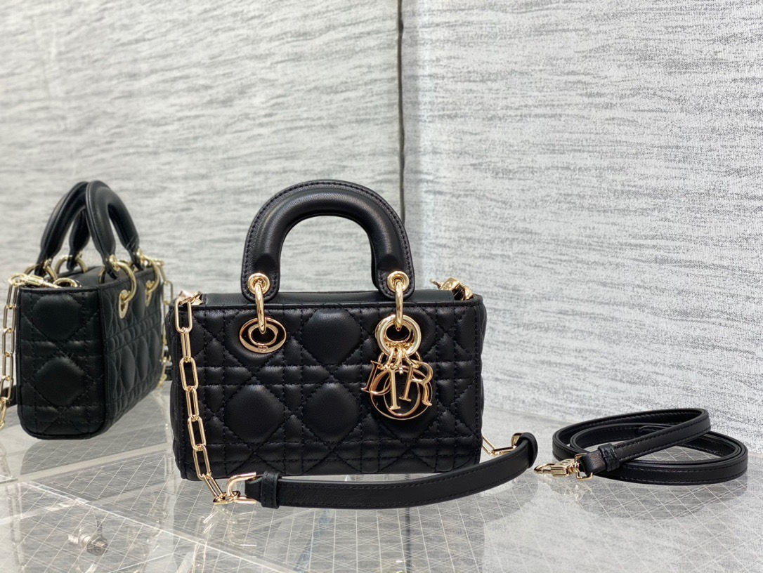 Bagsaaa D10r Lady D - Joy Micro Black Bag - 16 x 9 x 5 cm
