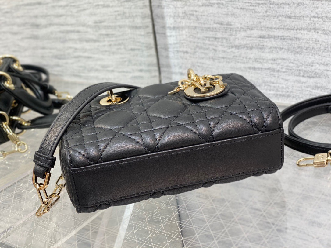 Bagsaaa D10r Lady D - Joy Micro Black Bag - 16 x 9 x 5 cm