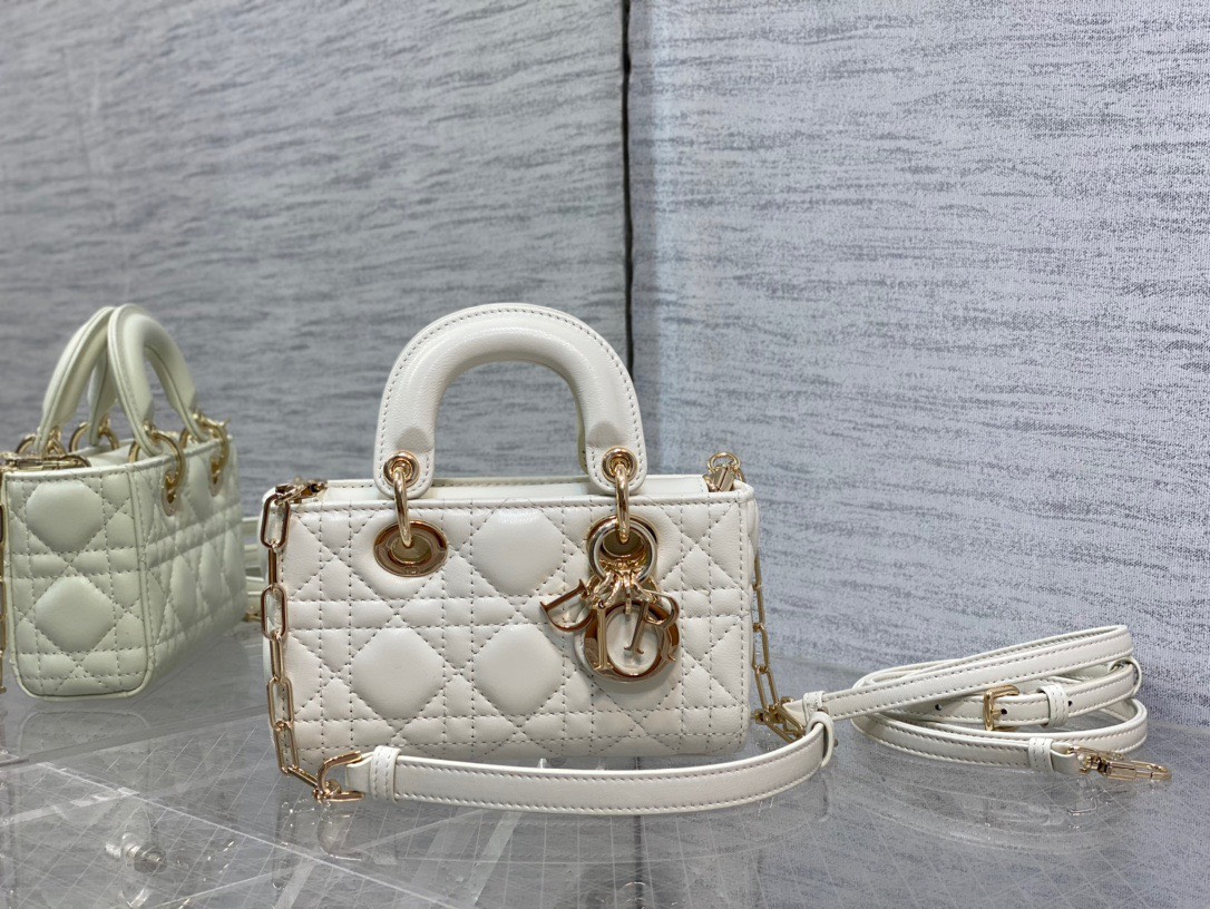 Bagsaaa D10r Lady D - Joy Micro White Bag - 16 x 9 x 5 cm