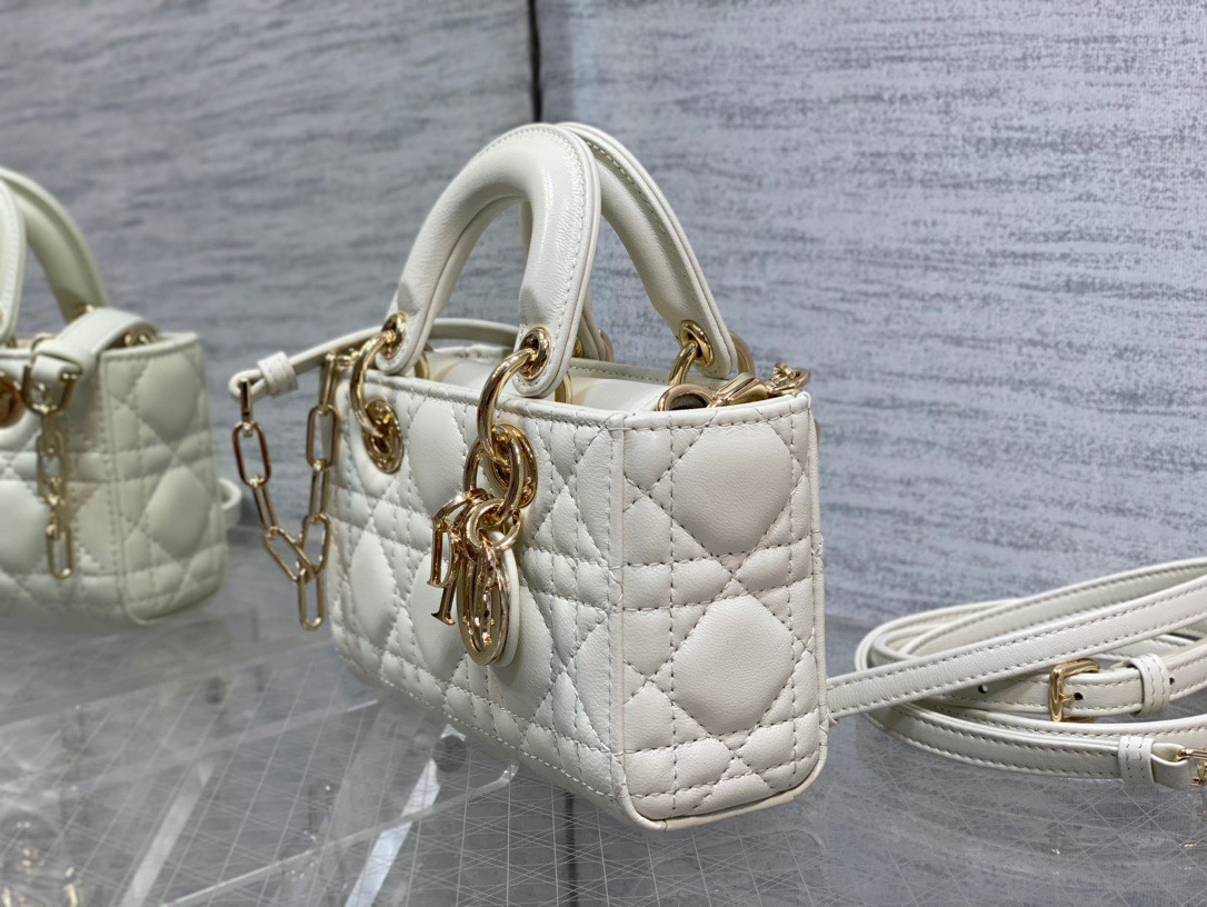 Bagsaaa D10r Lady D - Joy Micro White Bag - 16 x 9 x 5 cm
