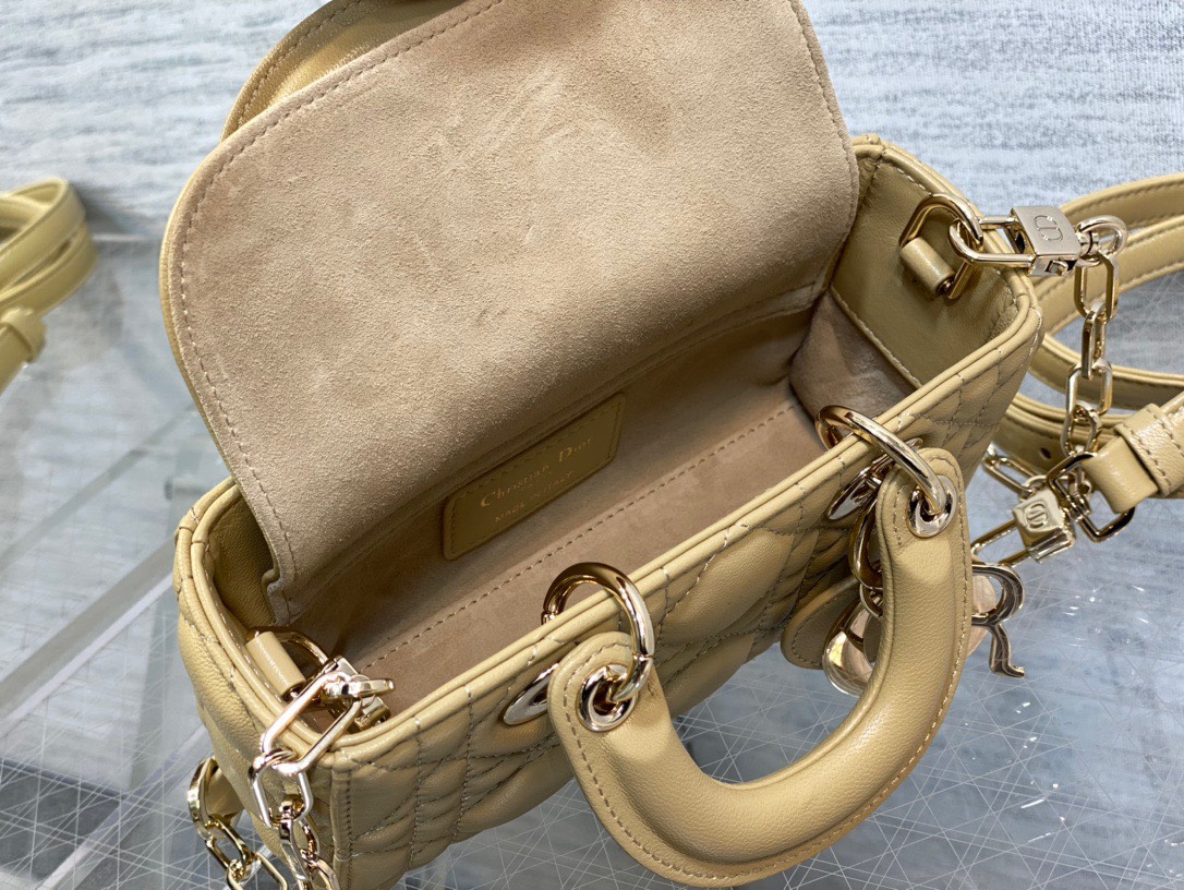 Bagsaaa D10r Lady D - Joy Micro Beige Bag - 16 x 9 x 5 cm