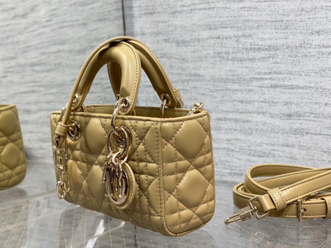 Bagsaaa D10r Lady D - Joy Micro Beige Bag - 16 x 9 x 5 cm