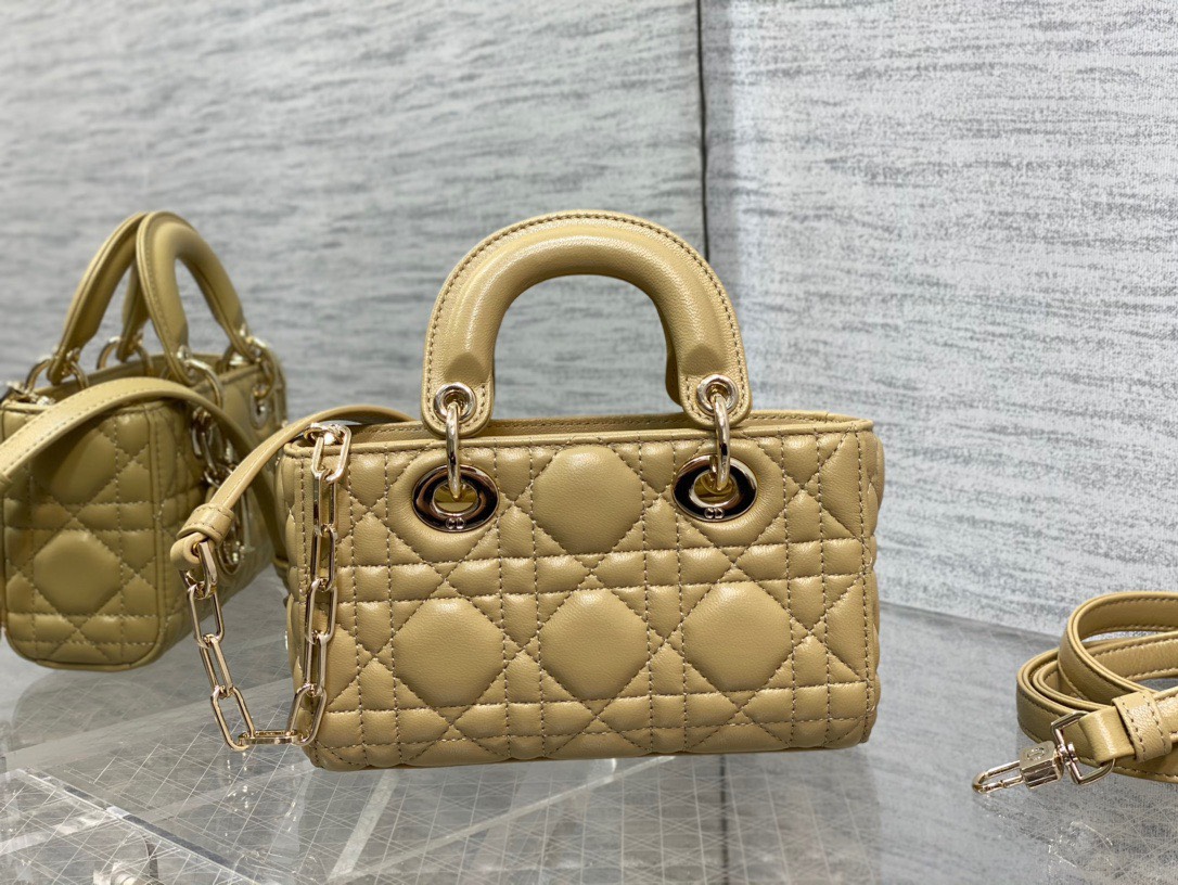 Bagsaaa D10r Lady D - Joy Micro Beige Bag - 16 x 9 x 5 cm