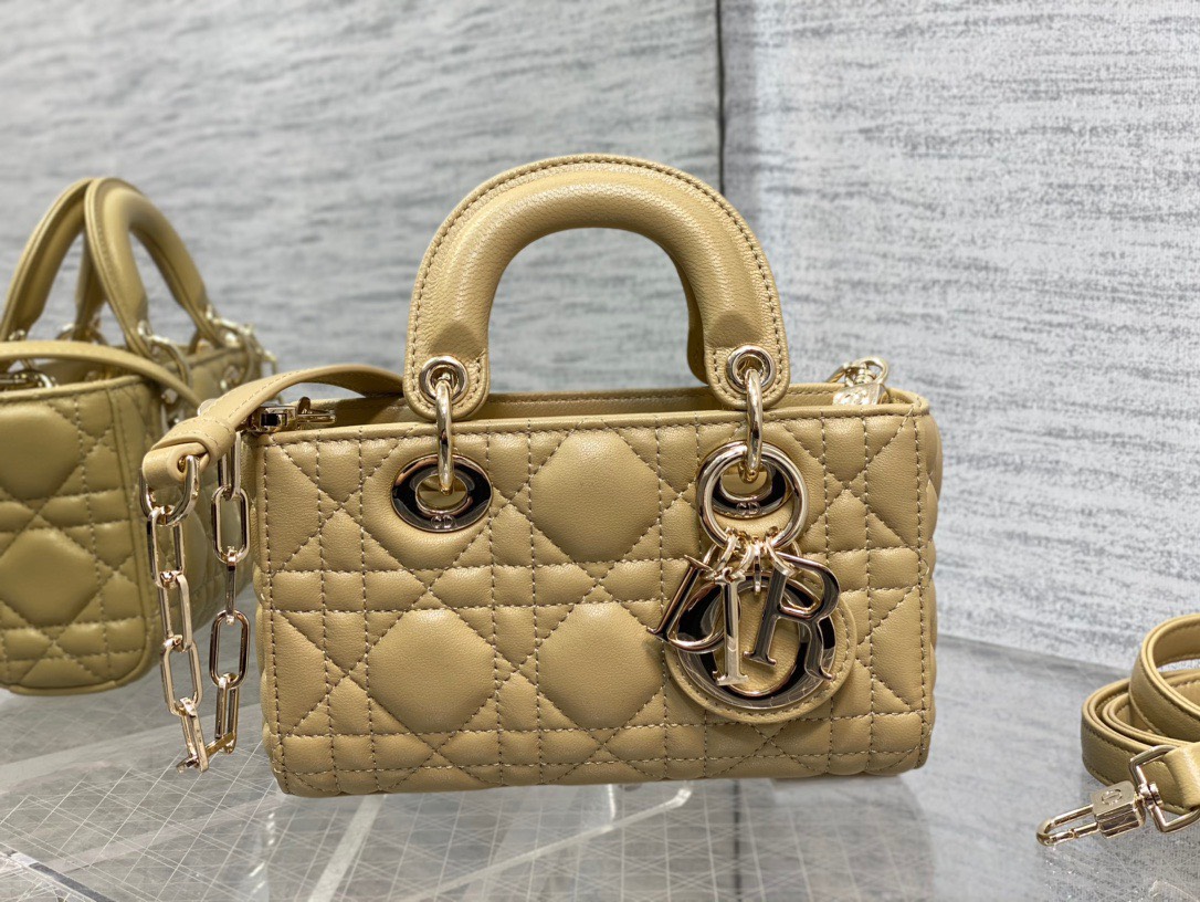 Bagsaaa D10r Lady D - Joy Micro Beige Bag - 16 x 9 x 5 cm