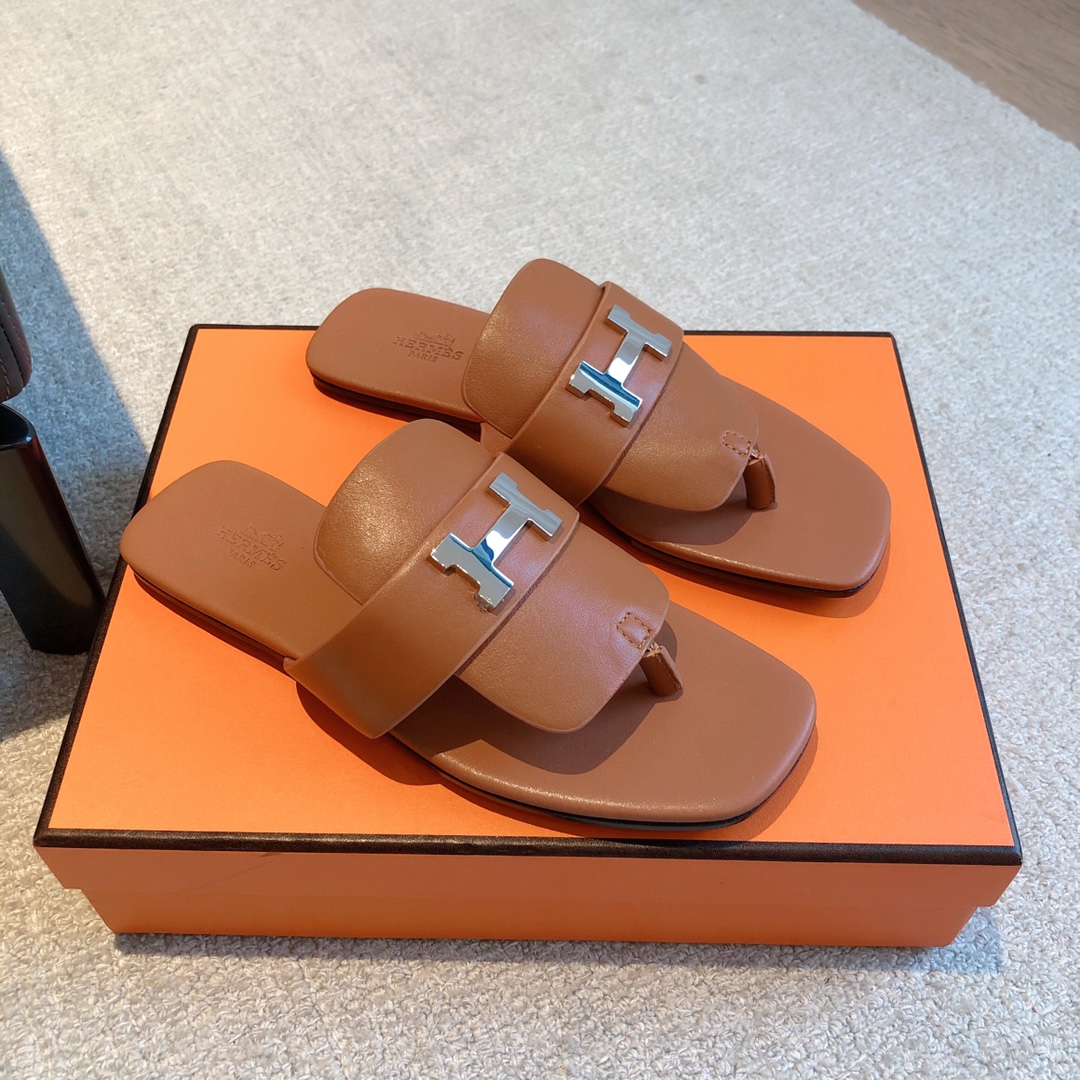 Bagsaaa H**me5 Elixir Sandal Brown Leather