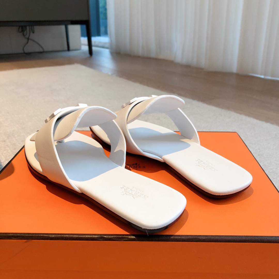 Bagsaaa H**me5 Elixir Sandal White Leather