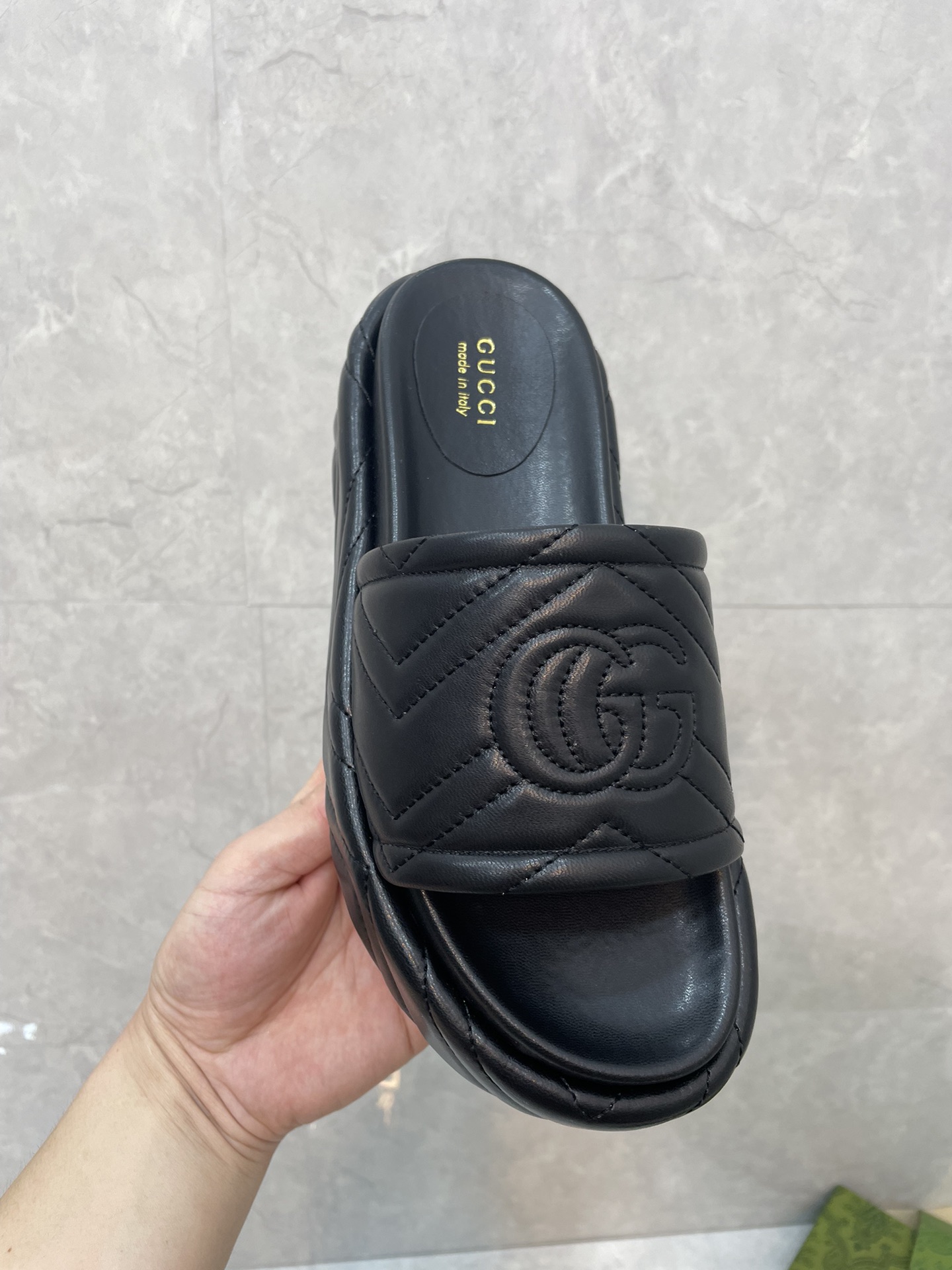 Bagsaaa Gvc*1 Interlocking G Slides Black