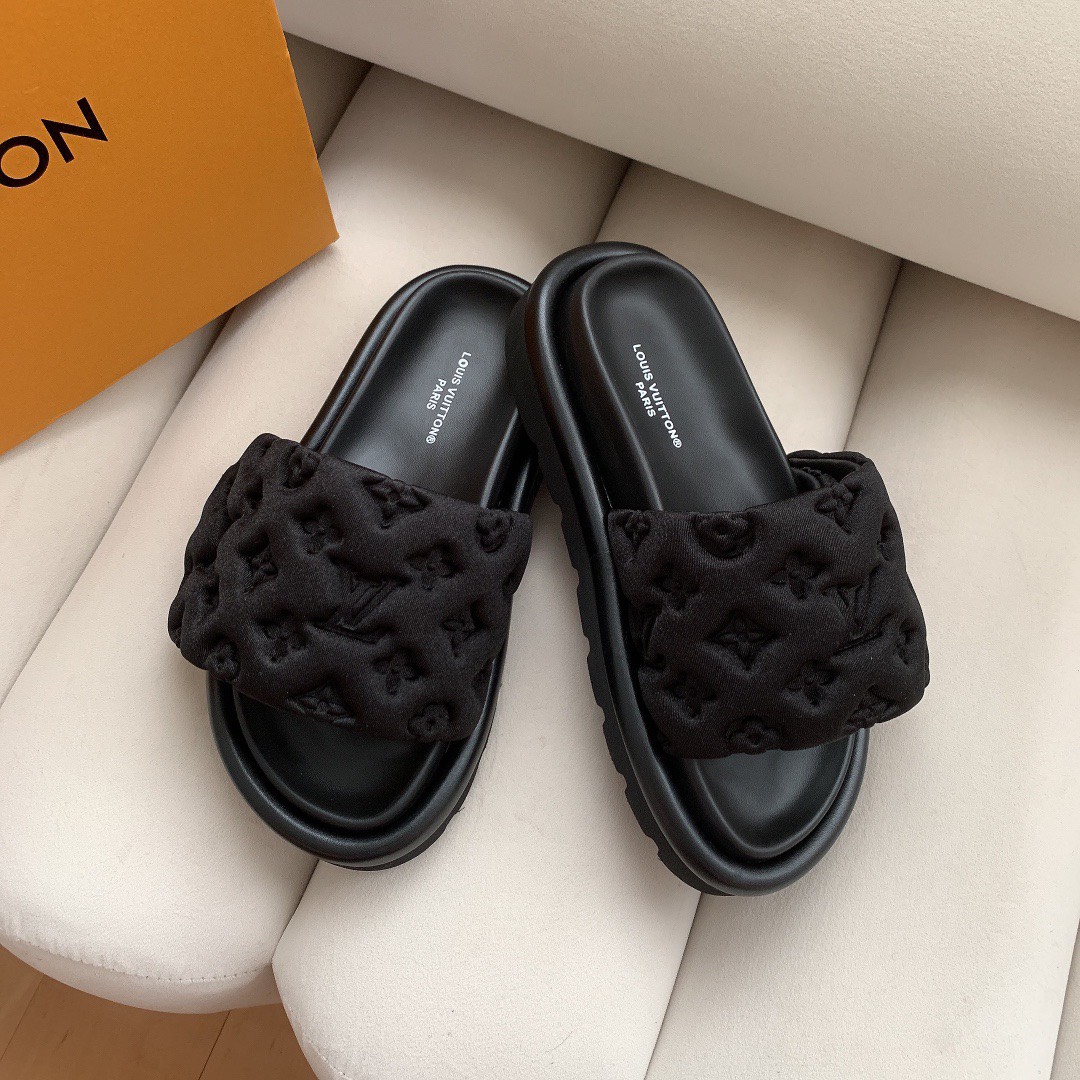 Bagsaaa Pool Pillow Comfort Black Mules
