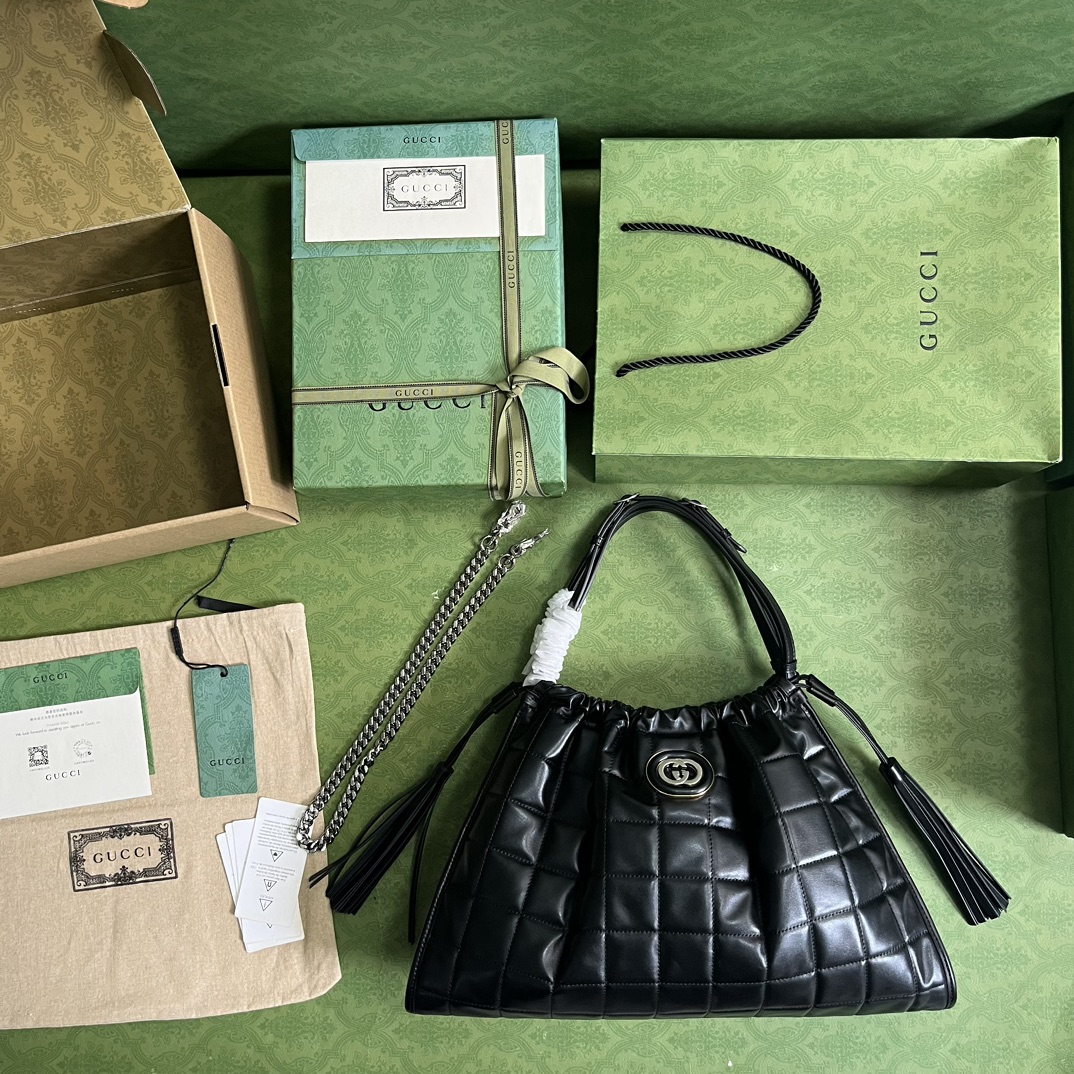 Bagsaaa Gvc*1 Deco large black tote bag - 43x 28x 8cm