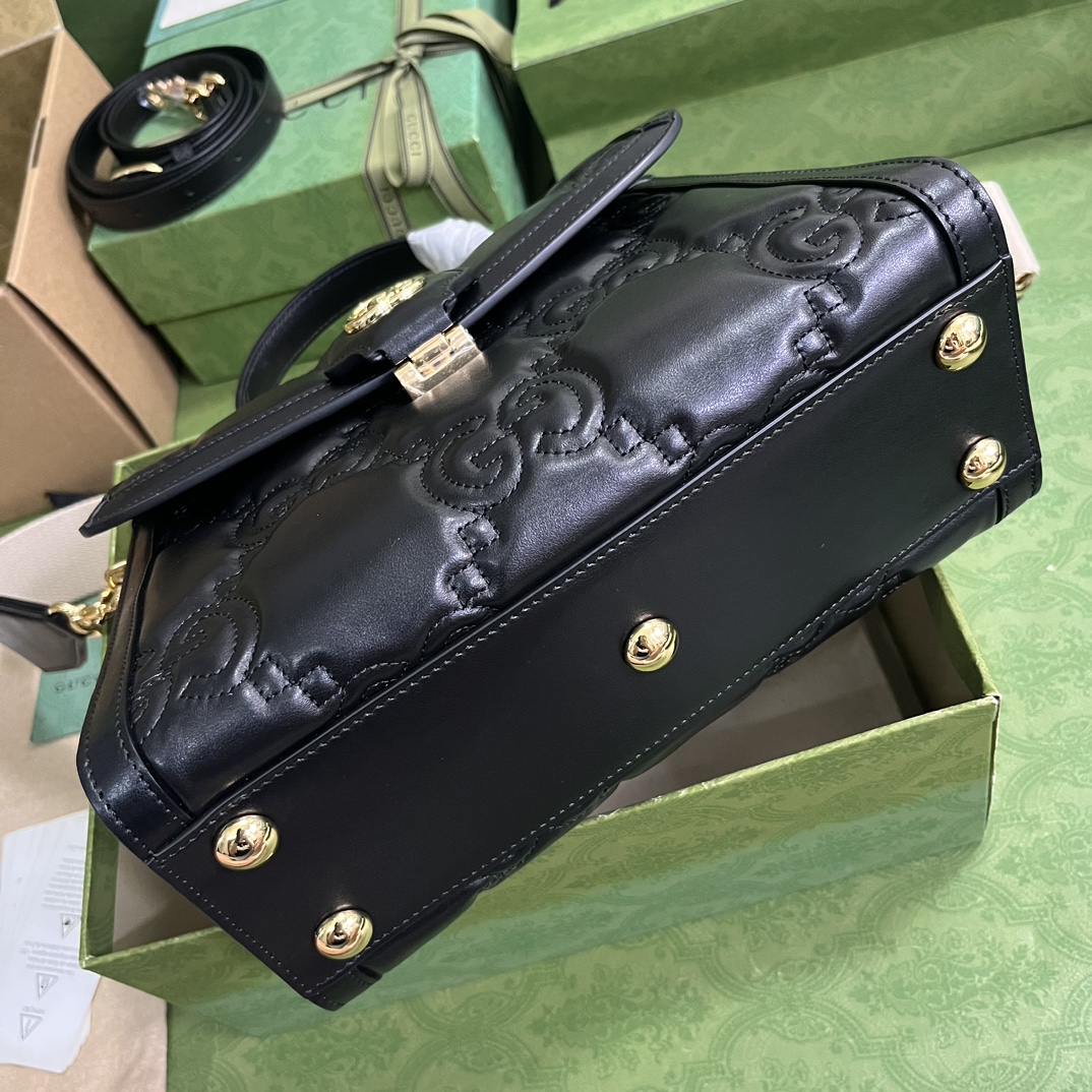 Bagsaaa GG Matelassé black handbag - 25.5x 20.5x 12.5cm