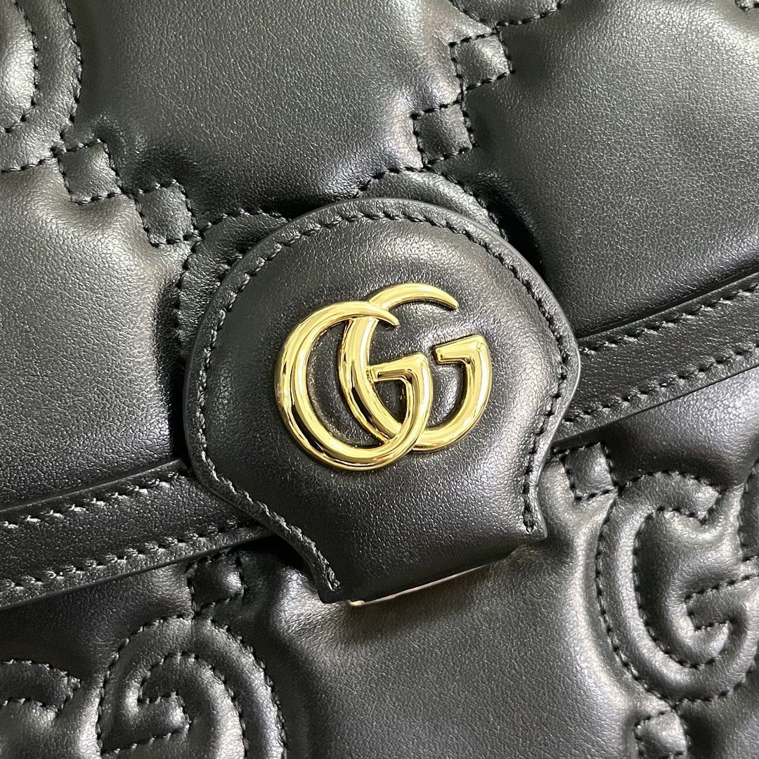 Bagsaaa GG Matelassé black handbag - 25.5x 20.5x 12.5cm