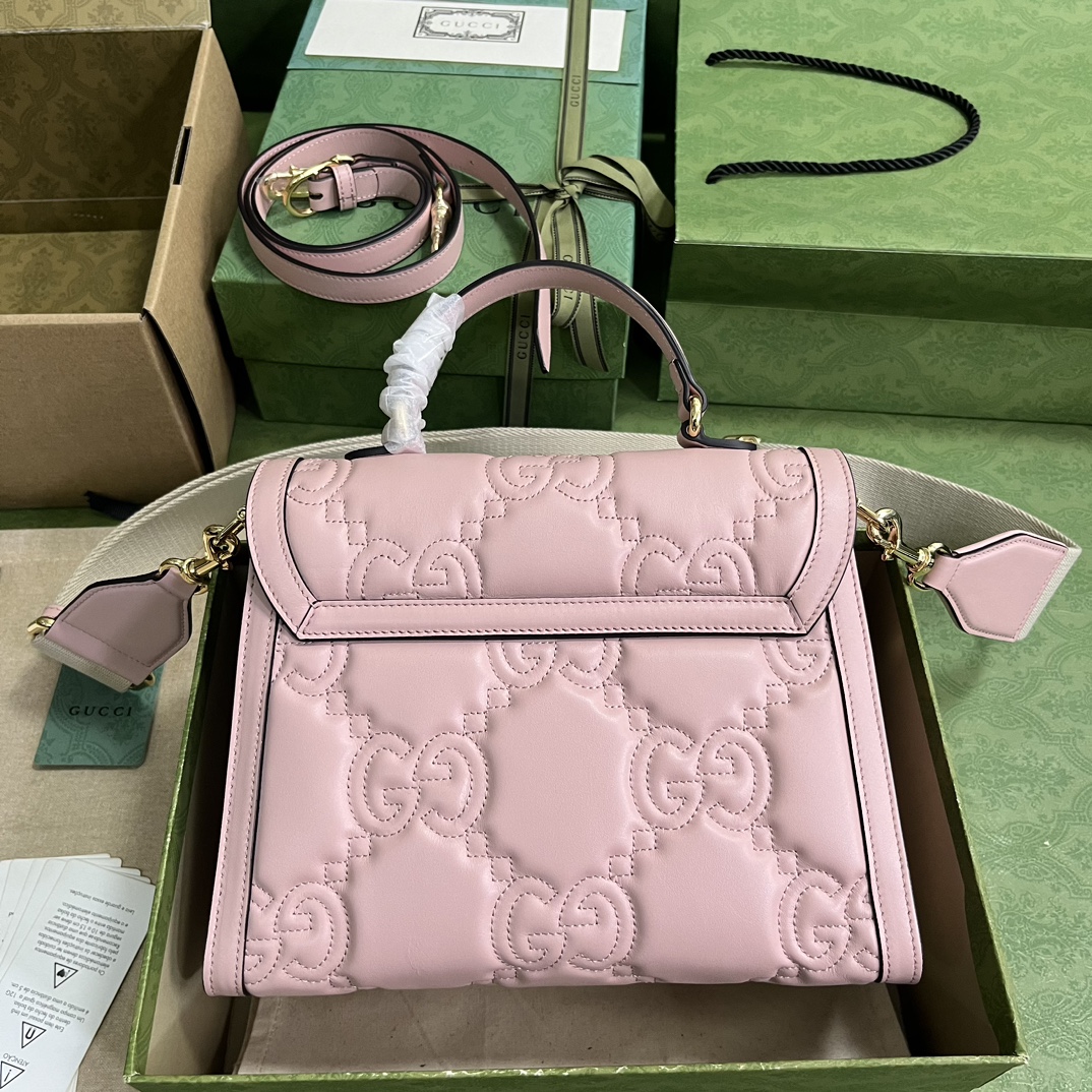 Bagsaaa GG Matelassé pink handbag - 25.5x 20.5x 12.5cm