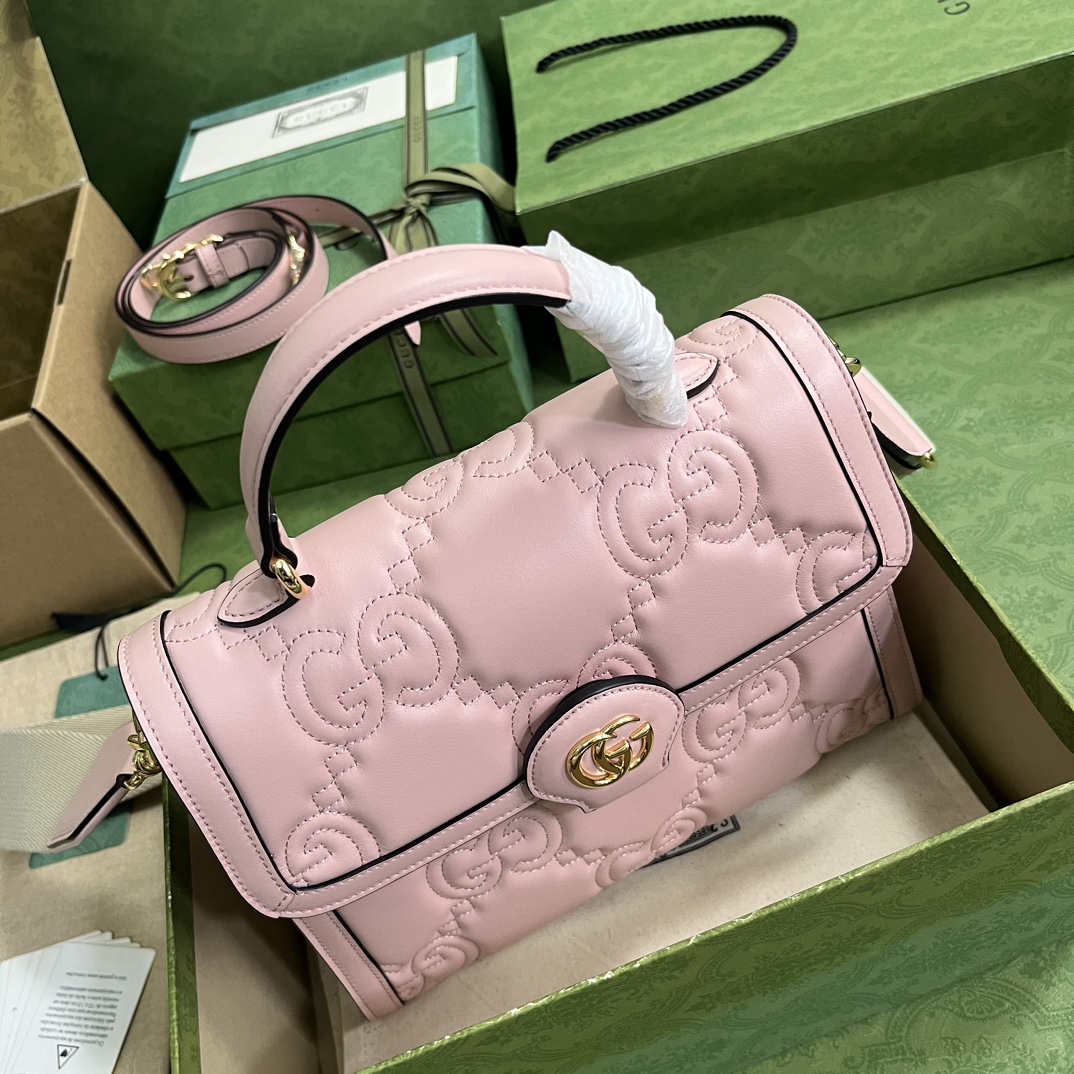 Bagsaaa GG Matelassé pink handbag - 25.5x 20.5x 12.5cm