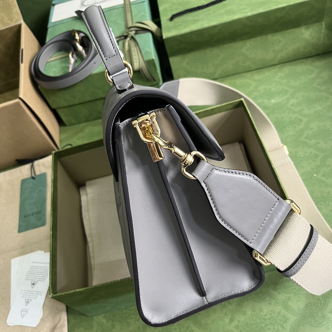 Bagsaaa GG Matelassé gray handbag - 25.5x 20.5x 12.5cm
