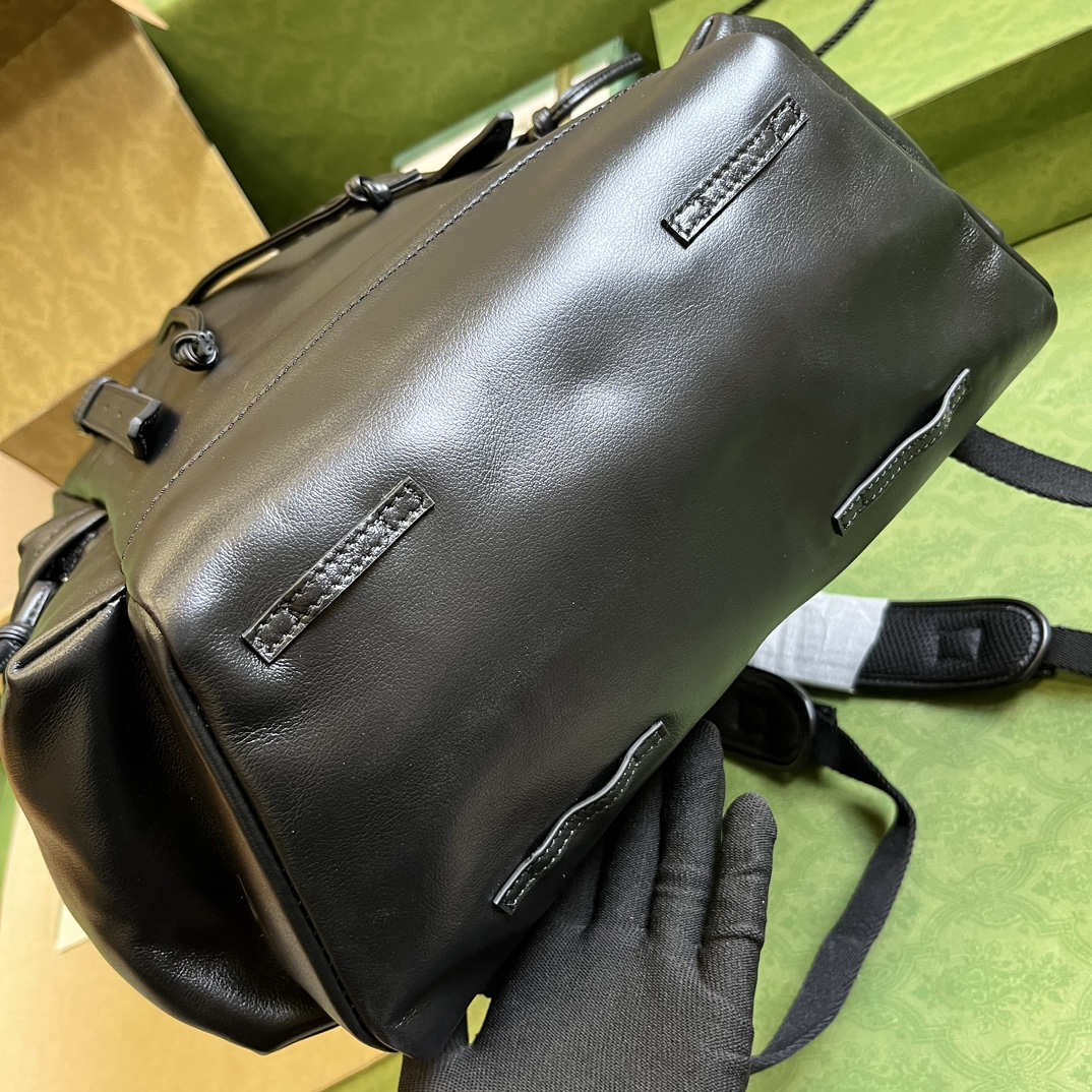 Bagsaaa Gvc*1 Leather Double G backpack black -38x 44x 15cm