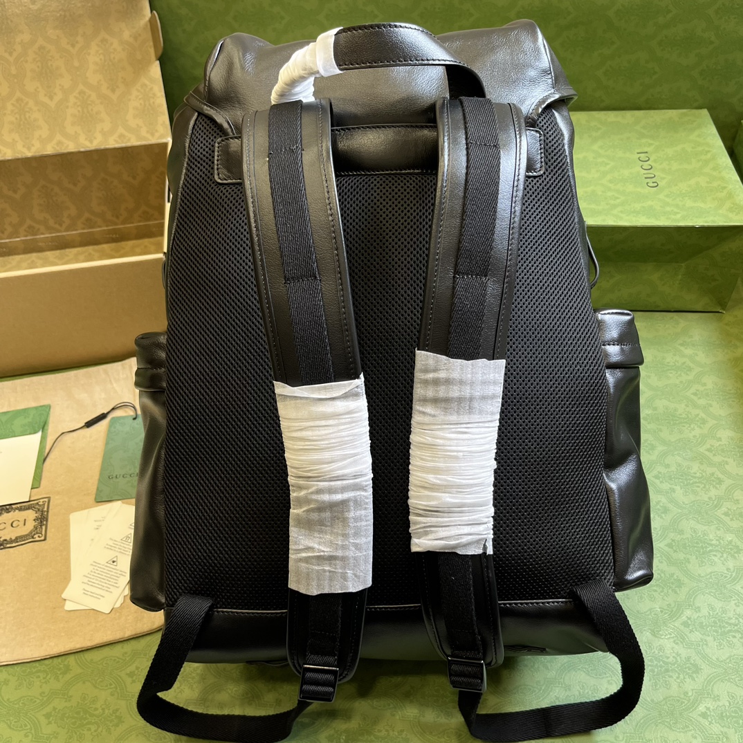 Bagsaaa Gvc*1 Leather Double G backpack black -38x 44x 15cm