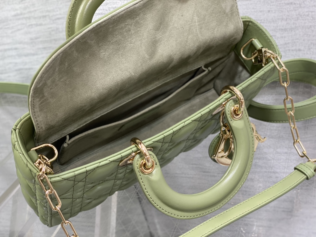 Bagsaaa D10r Lady D - Joy Medium Ethereal Green Bag - 26 x 13.5 x 5 cm