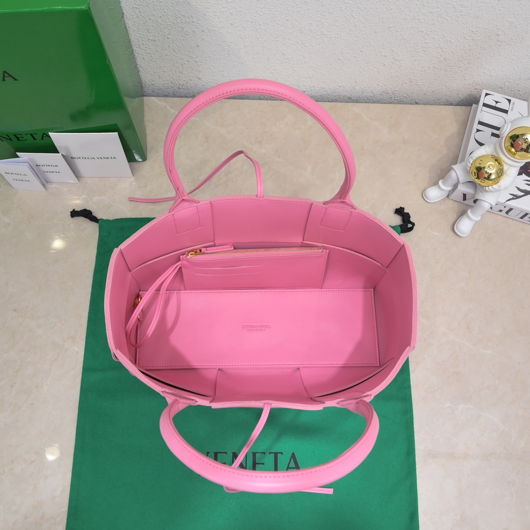 Bagsaaa B0tt*ga Ven*ta Arco Tote Pink Bag - 36*24*12cm