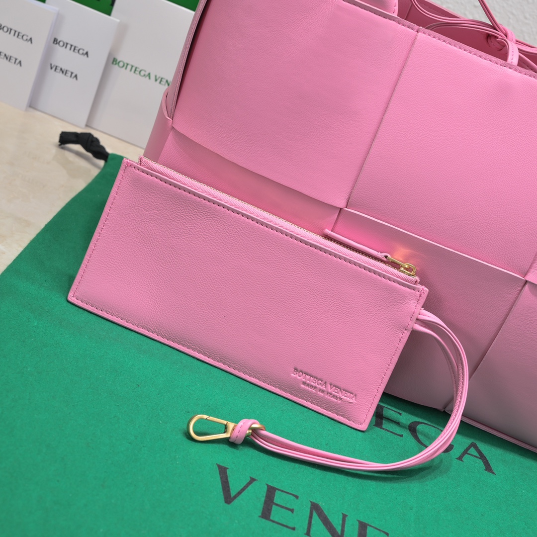 Bagsaaa B0tt*ga Ven*ta Arco Tote Pink Bag - 36*24*12cm