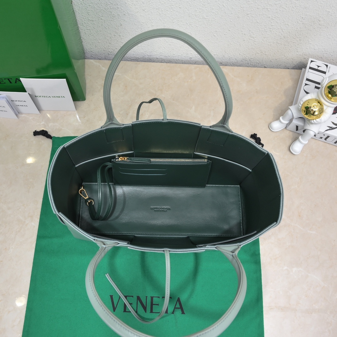 Bagsaaa B0tt*ga Ven*ta Arco Tote Dark Green Bag - 36*24*12cm