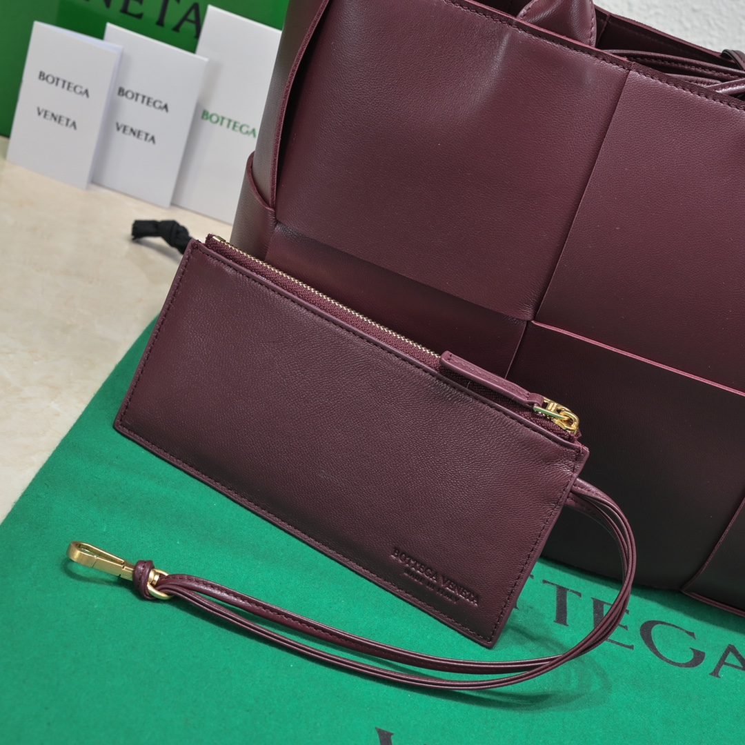 Bagsaaa B0tt*ga Ven*ta Arco Tote Burgundy Bag - 36*24*12cm