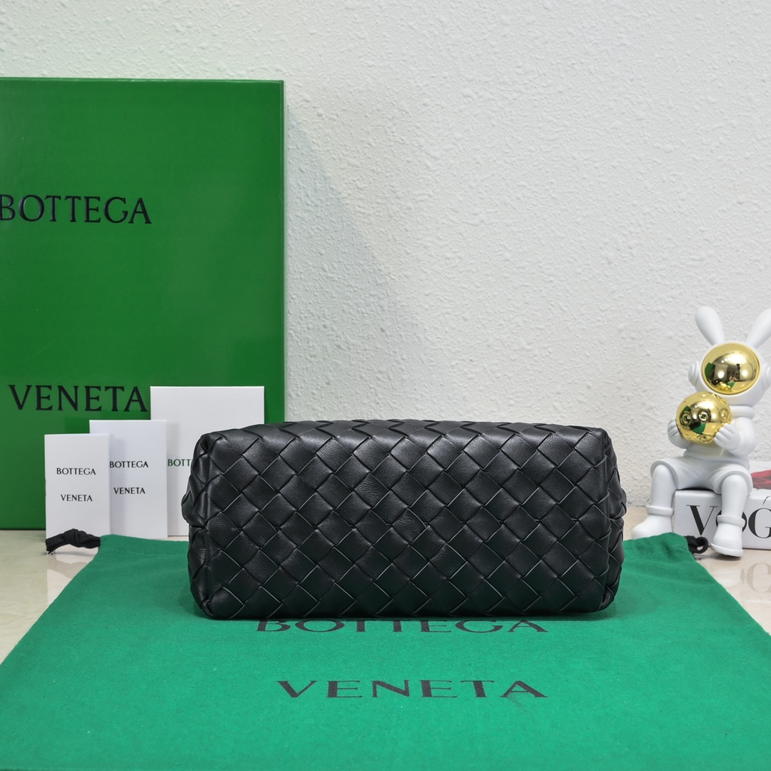 Bagsaaa B0tt*ga Ven*ta Andiamo Medium black leather tote bag - 19*25*10.5cm