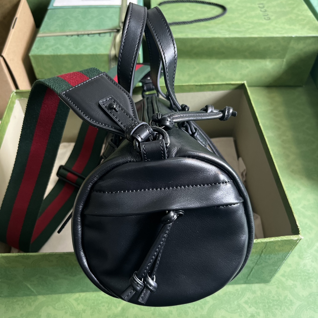 Bagsaaa Gvc*1 Small duffle bag with tonal Double G Black - 28.5x 16x 16cm
