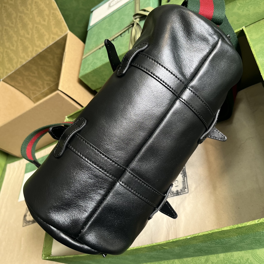 Bagsaaa Gvc*1 Small duffle bag with tonal Double G Black - 28.5x 16x 16cm