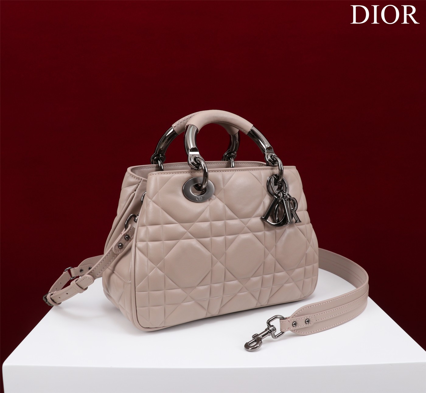 Bagsaaa D10r Lady 95.22 Nude Bag Black Hardware - 30×19×12cm