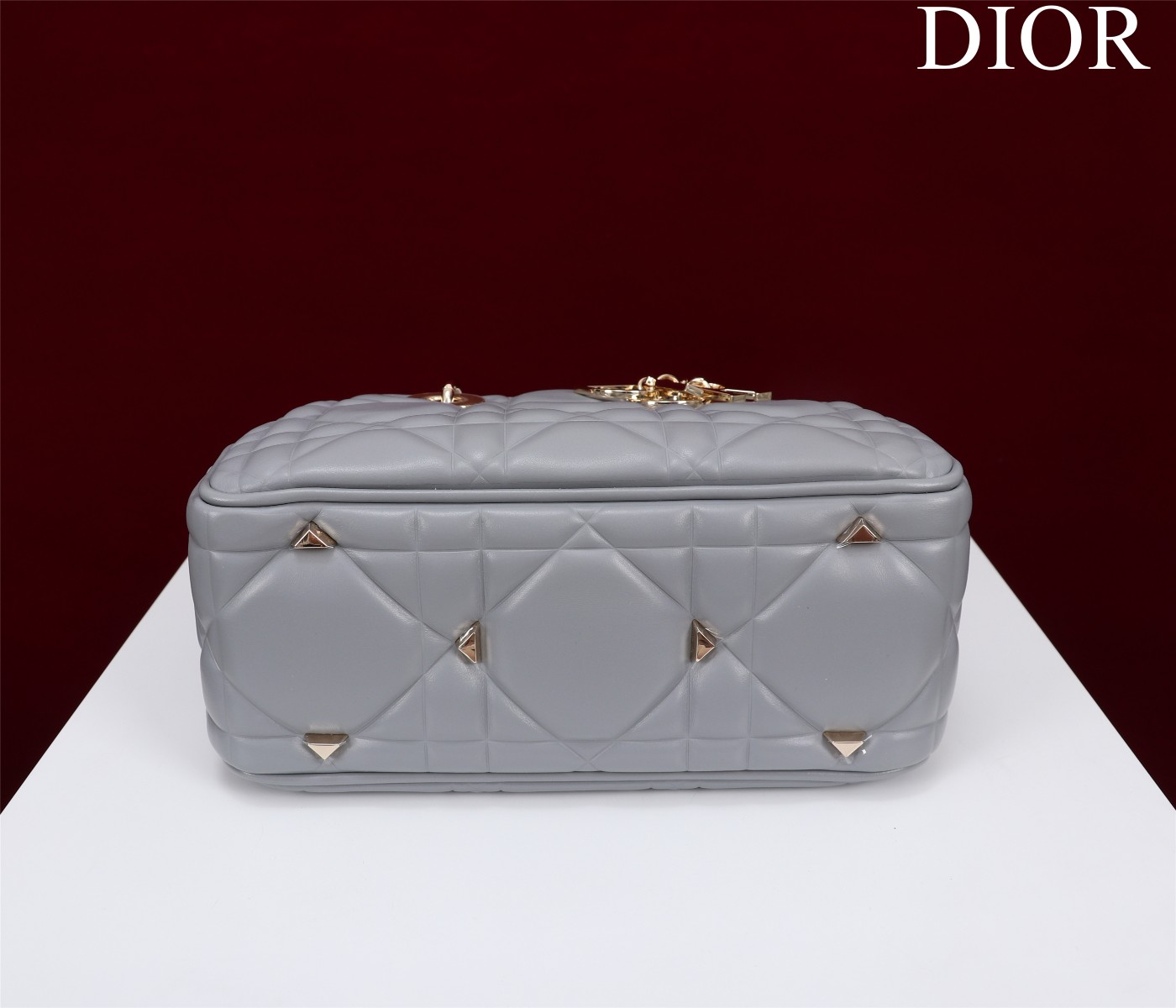 Bagsaaa D10r Lady 95.22 Grey Bag Gold Hardware - 30×19×12cm