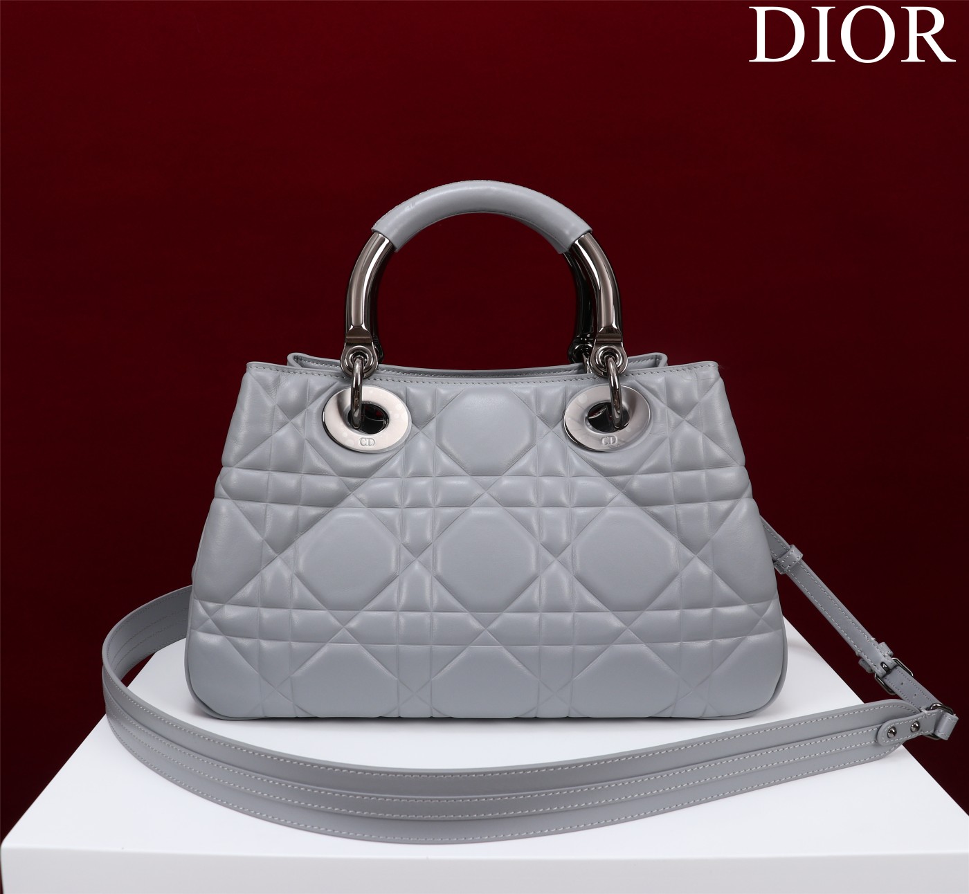 Bagsaaa D10r Lady 95.22 Grey Bag Black Hardware - 30×19×12cm