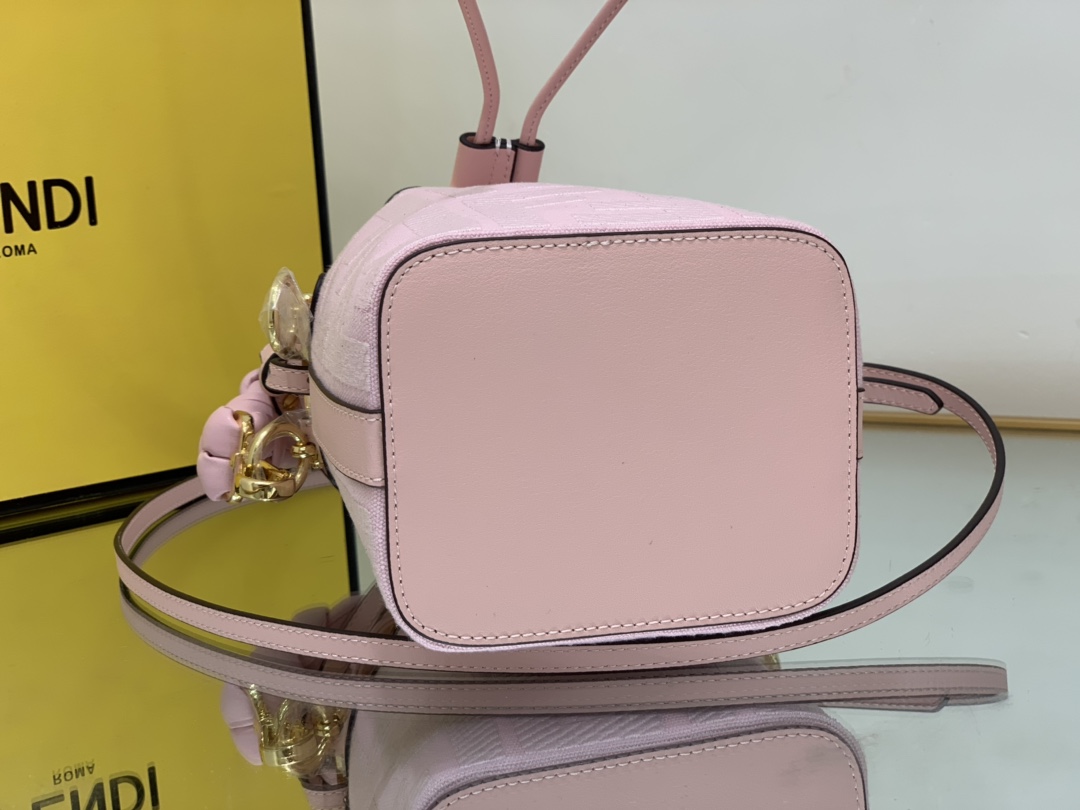 Bagsaaa F**di Mon Tresor Pink canvas FF mini bag - 18*10*12cm
