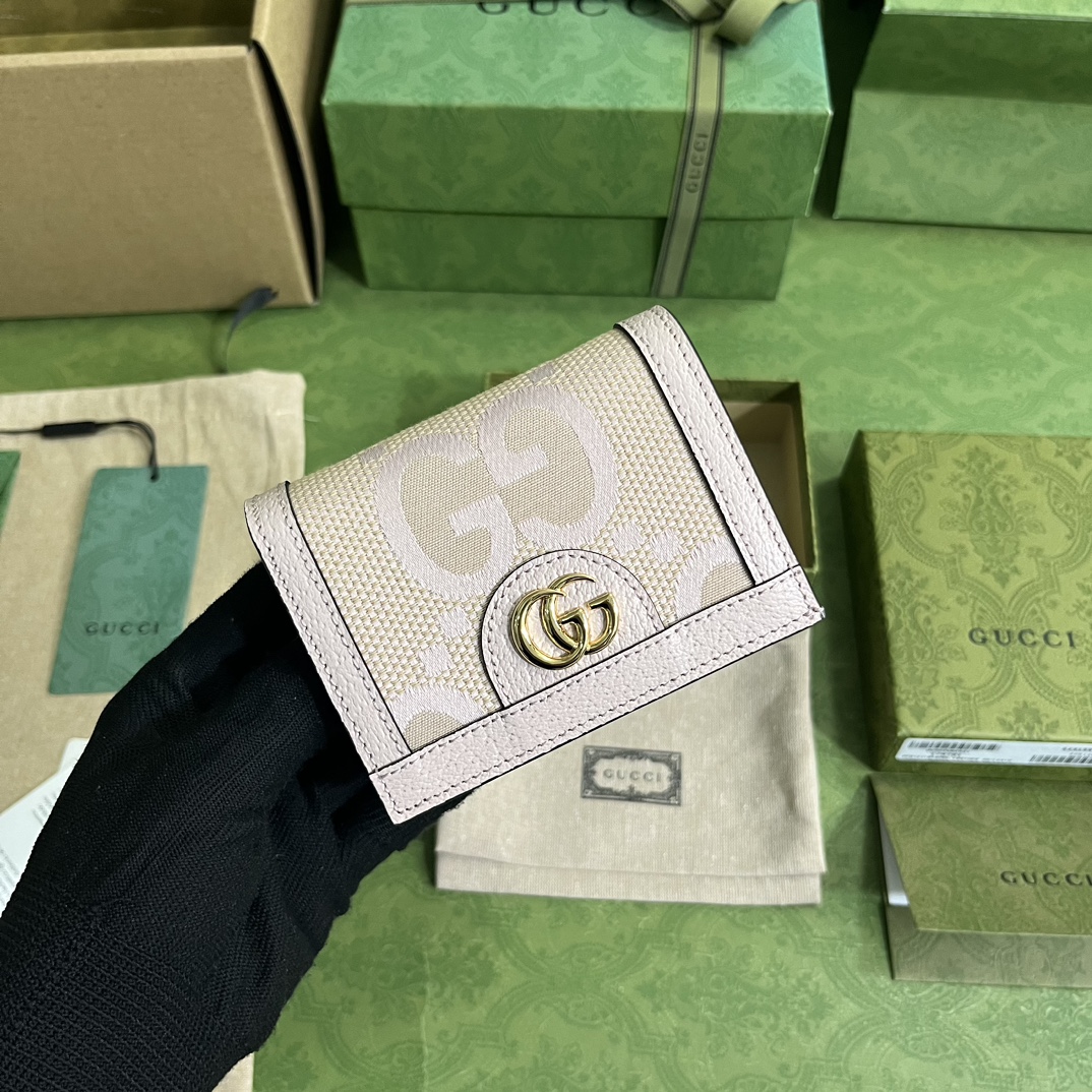 Bagsaaa Gvc*1 Ophidia jumbo GG card case white - W11cm x H8.5cm x D3cm
