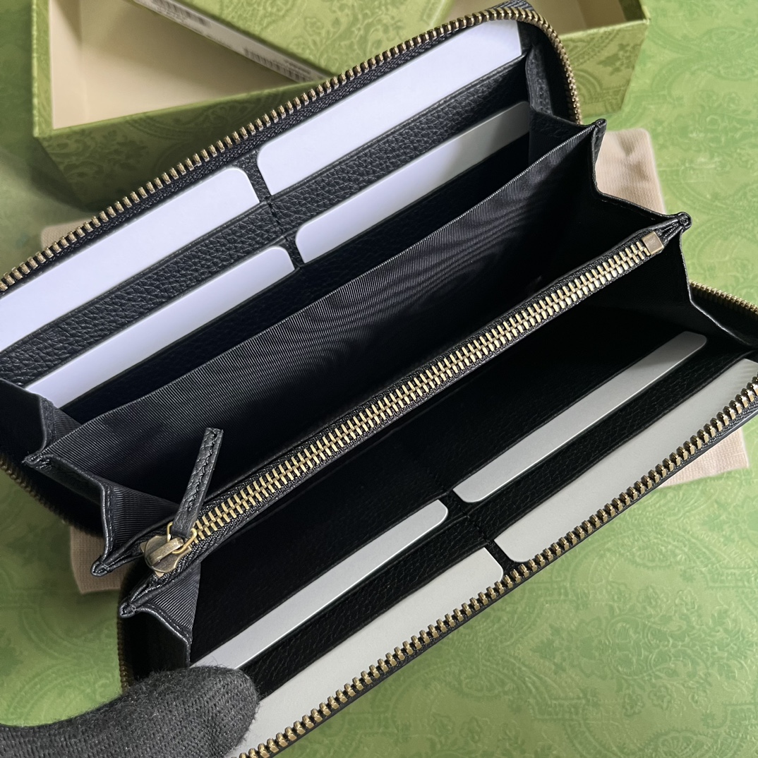Bagsaaa Gvc*1 GG Marmont Zippy Black Wallet - 19.5x 111x 3cm