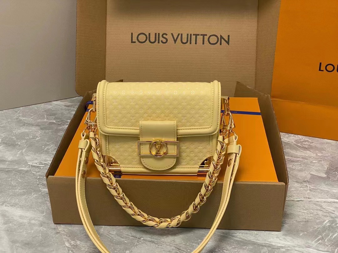 Bagsaaa L0vis Vvtt0n Mini Dauphine M22597 Yellow - 20*15*9 cm