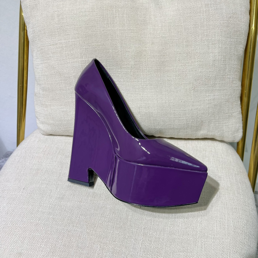 Bagsaaa Versace Purple Leather Heel