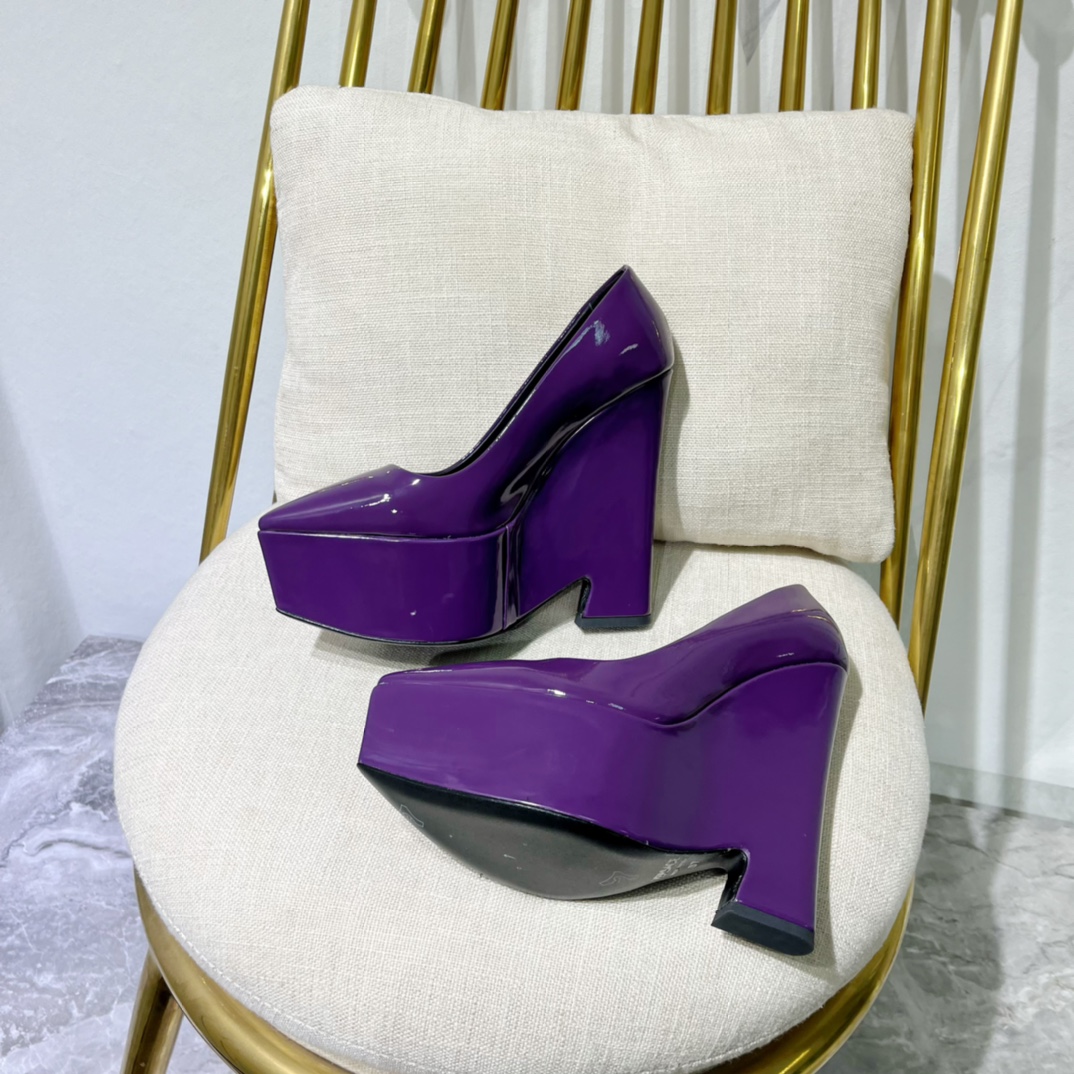 Bagsaaa Versace Purple Leather Heel