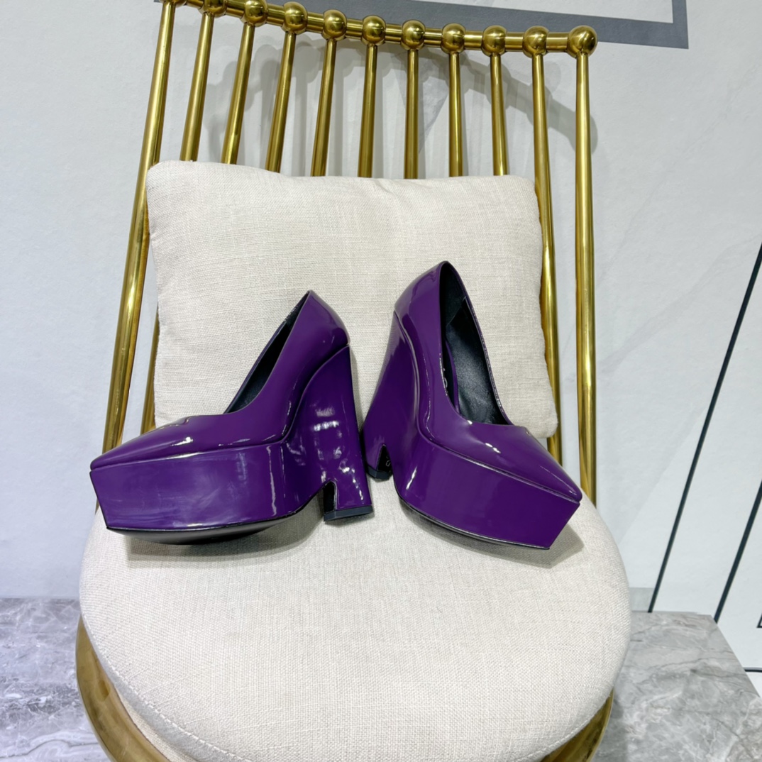Bagsaaa Versace Purple Leather Heel