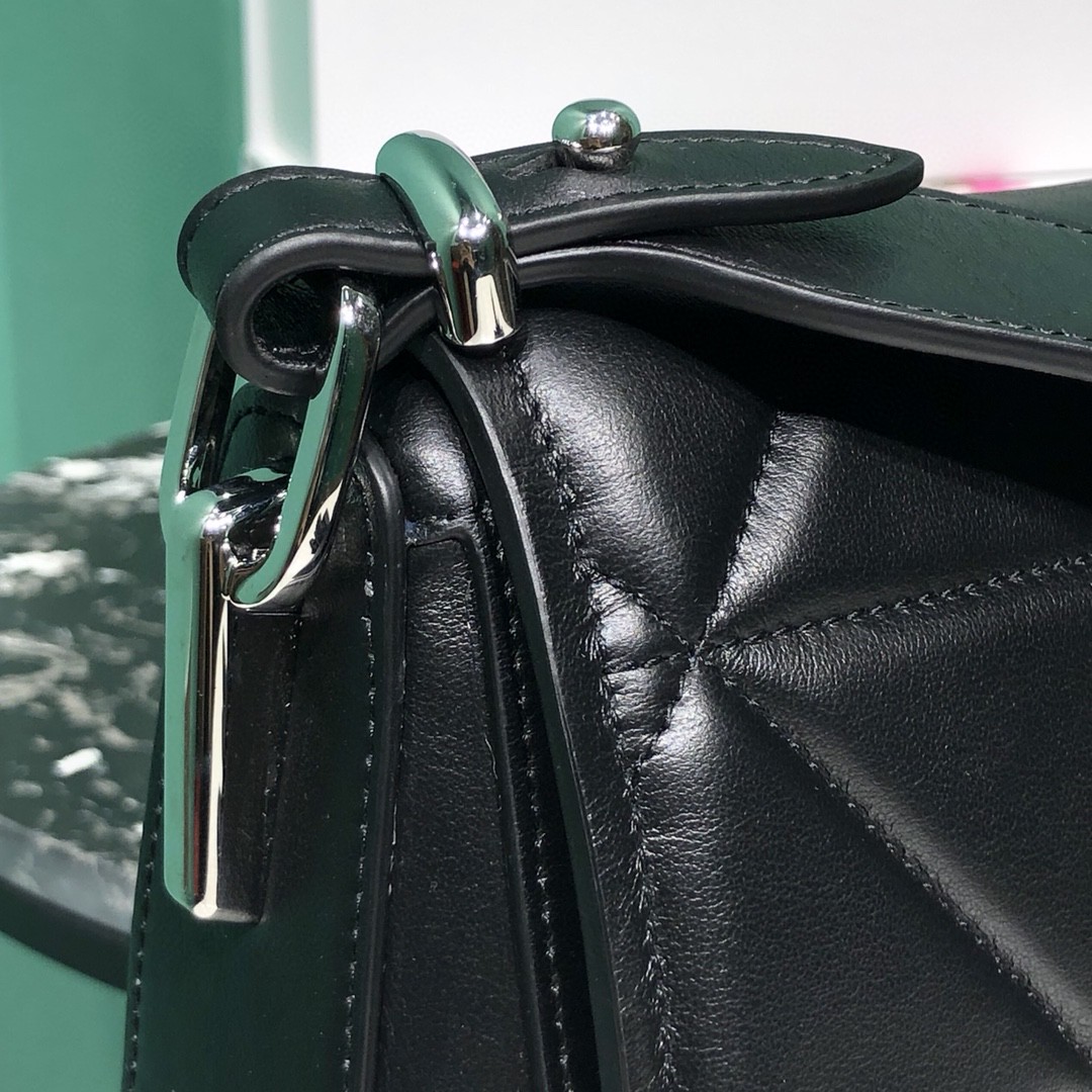 Bagsaaa Pra*a Crossbody leather black bag - 23*18*5cm