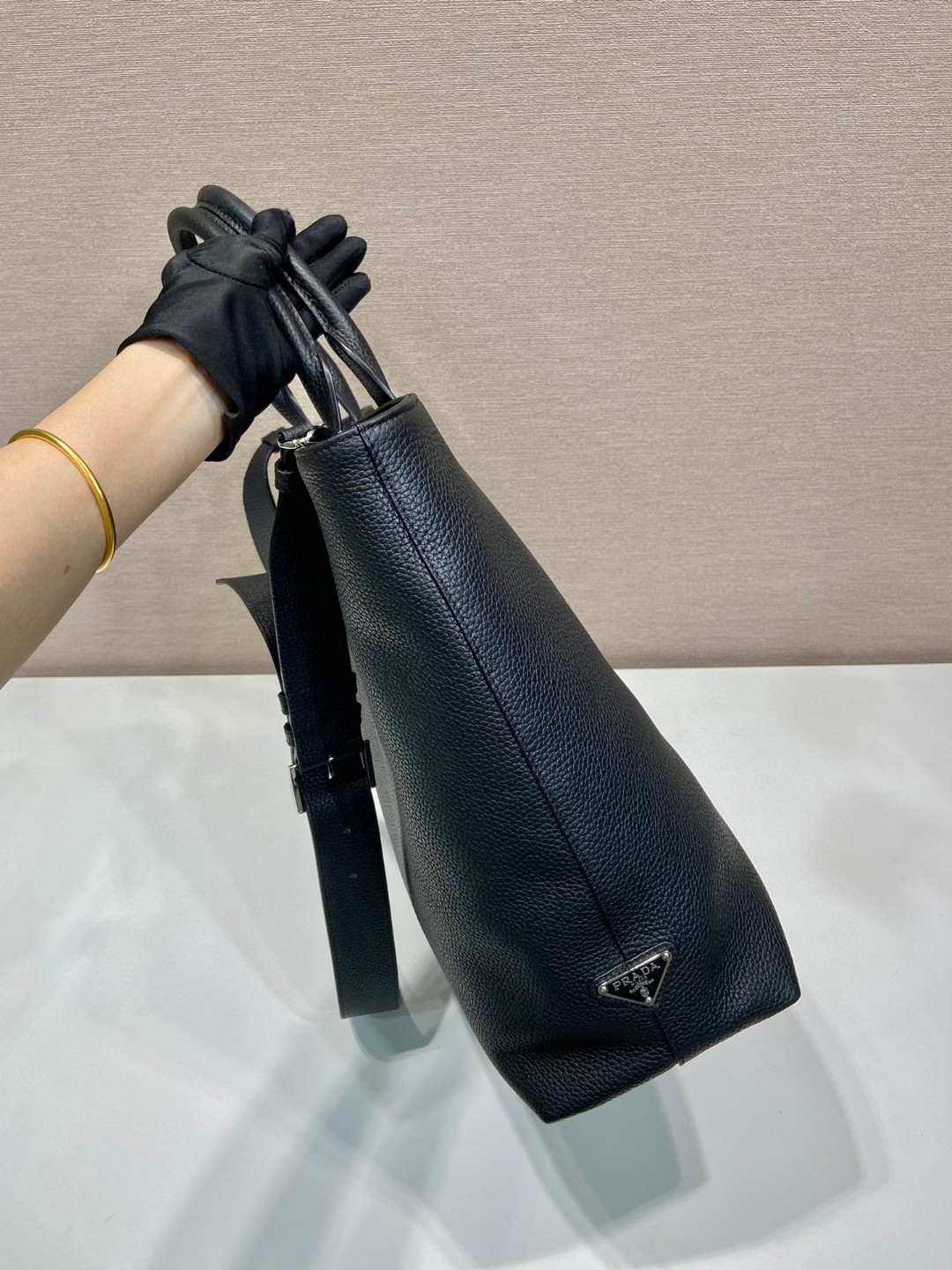 Bagsaaa Pra*a Leather Tote - 39*35*14cm