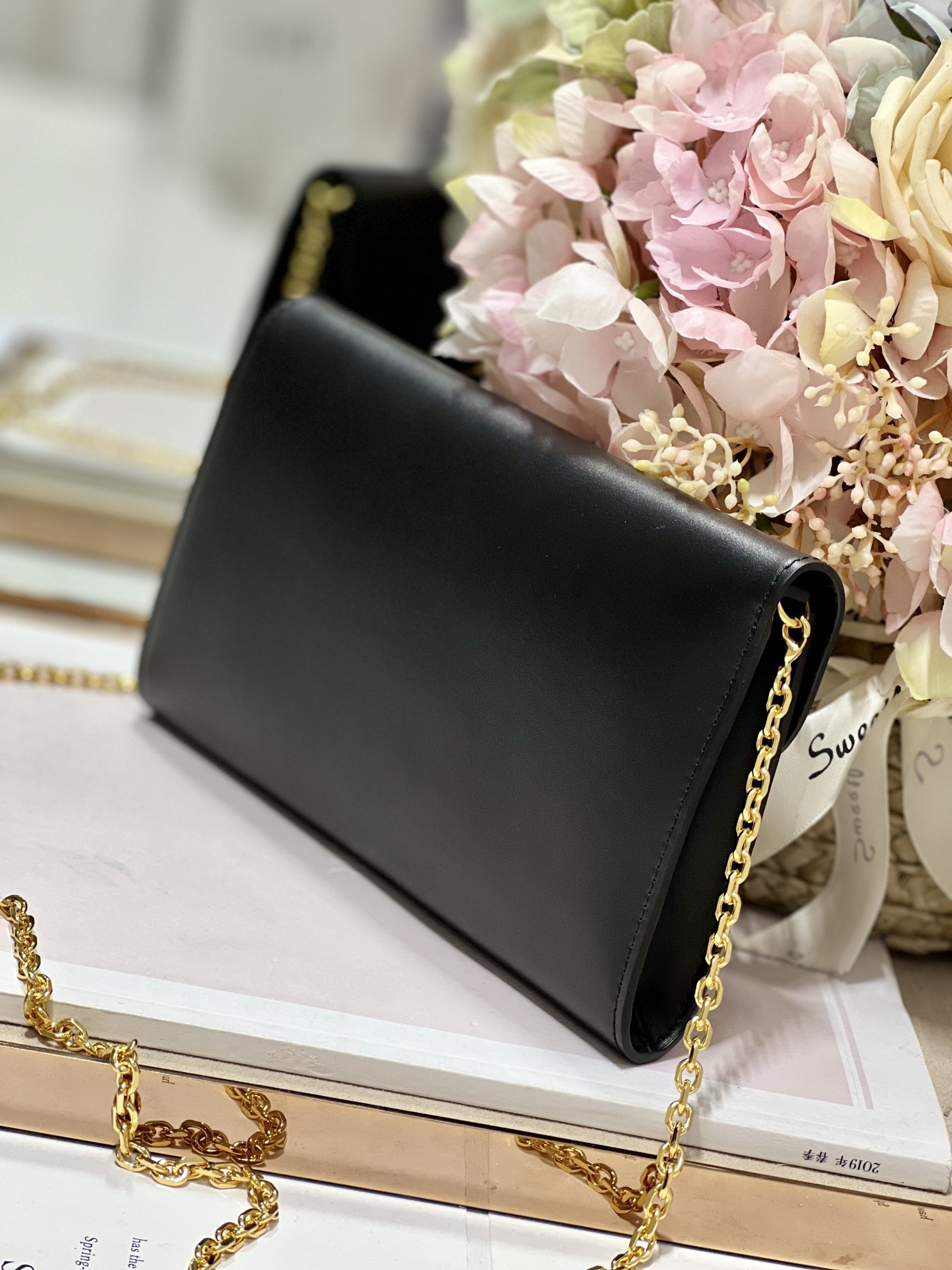 Bagsaaa D10r Bobby Wallet on Chain East West Black - 21.5×12×4cm
