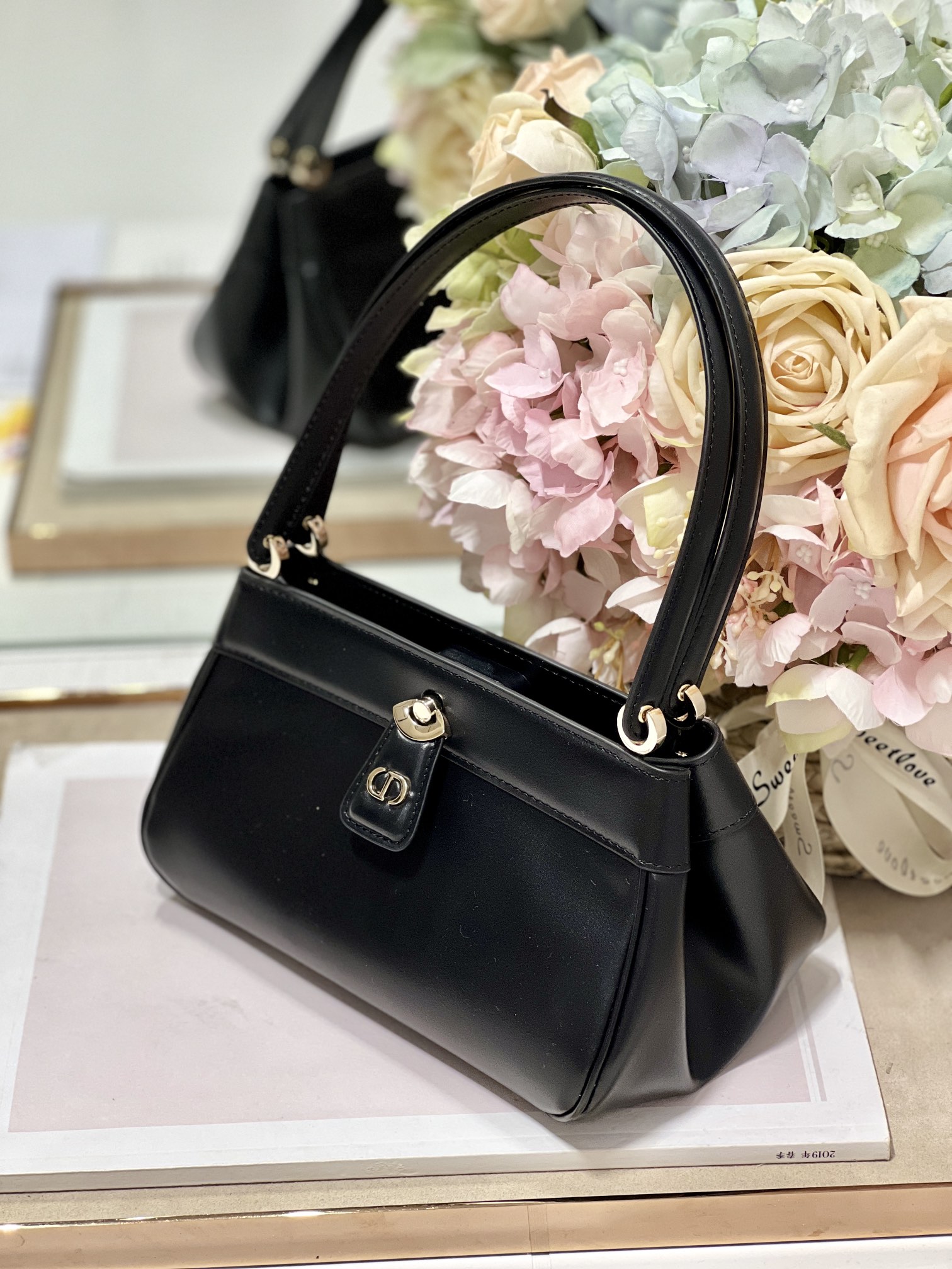 Bagsaaa D10r Small Key Black Box Calfskin Bag - 22 x 12.5 x 12cm