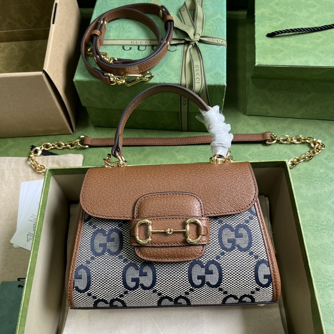 Bagsaaa Gvc*1 Horsebit 1955 GG Bag - 22x 16x 10.5cm