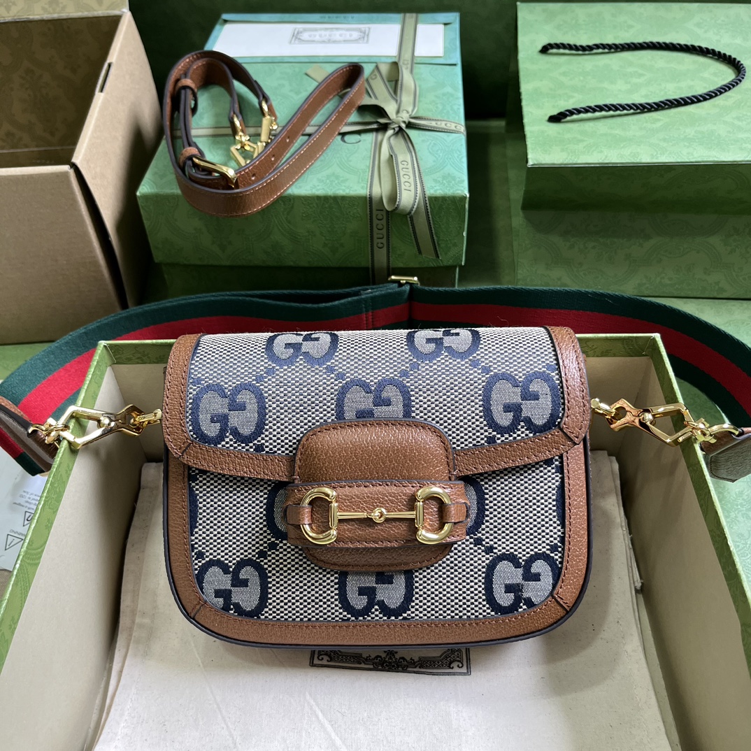 Bagsaaa Gvc*1 Horsebit 1955 mini bag - 20.5*14*5cm