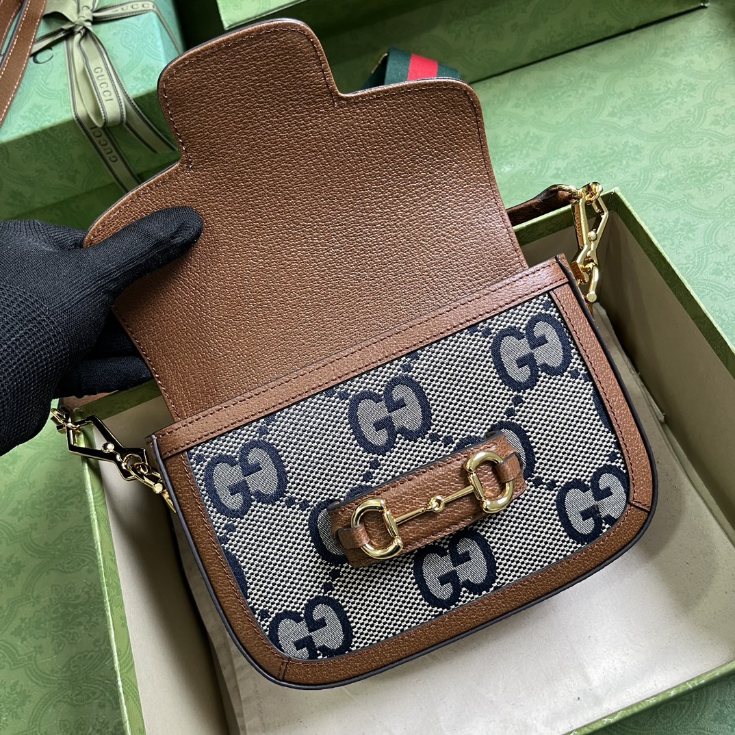 Bagsaaa Gvc*1 Horsebit 1955 mini bag - 20.5*14*5cm
