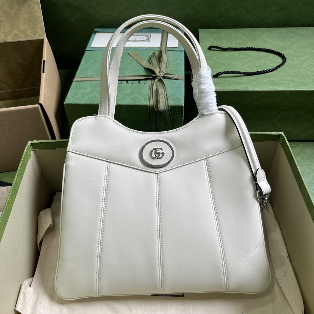 Bagsaaa Gvc*1 Petite GG small tote white bag - 28x 21x 6.5cm