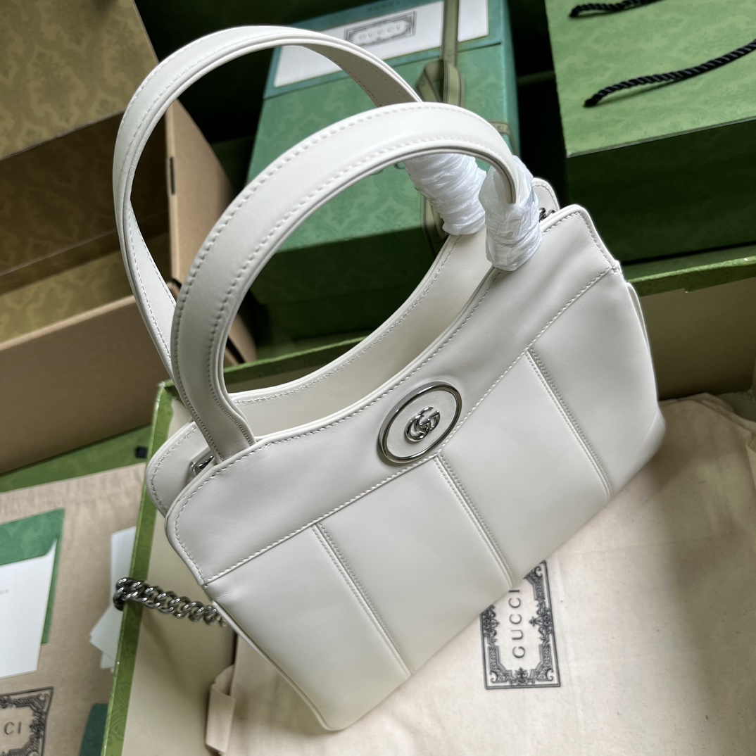 Bagsaaa Gvc*1 Petite GG small tote white bag - 28x 21x 6.5cm