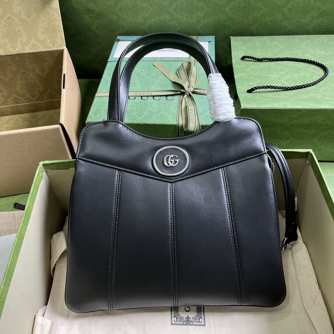 Bagsaaa Gvc*1 Petite GG small tote black bag - 28x 21x 6.5cm