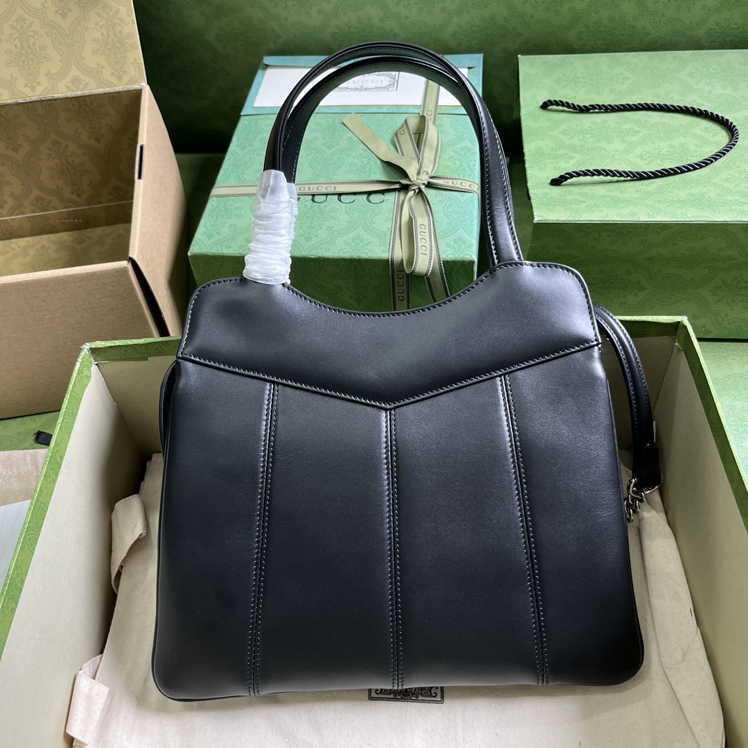 Bagsaaa Gvc*1 Petite GG small tote black bag - 28x 21x 6.5cm