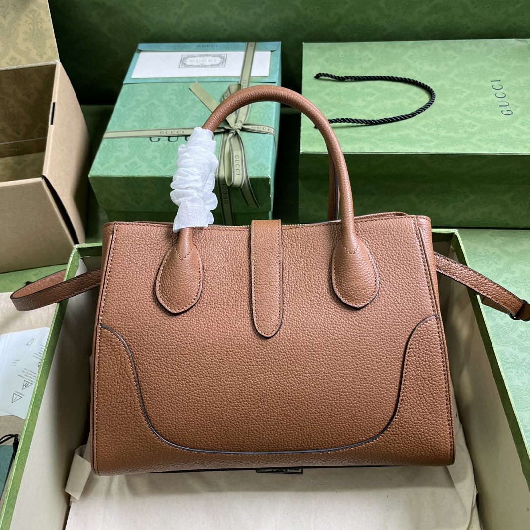 Bagsaaa Gvc*1 Jackie 1961 small natural grain brown tote - 30x 23x 12cm